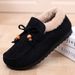 Fleece-Lined Cotton For Women 2025 Autumn Winter New Comfortable Warm Slip-On Loafers Fluffy Shoes_vogvips.com