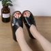 Cross-border Summer New Style Women's Leather Large Size Flat-soled Maternity Slippers, Dual-use Mom Sandals, Versatile_vogvips.com