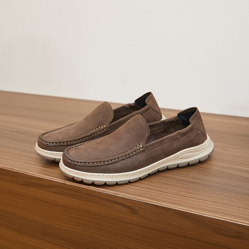 Men's casual leather shoes new men's single shoes_vogvips.com