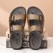 Summer Breathable Genuine Leather Men's Sandals 2025 Top Layer Cowhide Soft Sole Casual Beach Shoes Anti-Slip_vogvips.com