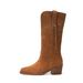 Binli Genuine New Western Knight Leather Over-the-Knee Long Slip-On Square Heel High Women's Boots_vogvips.com