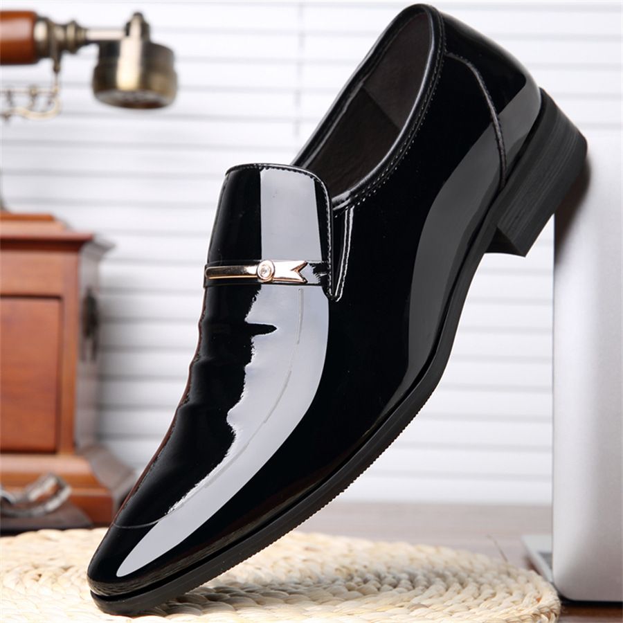Height-Increasing Men's Shoes, Youth Korean Style Spring And Summer Leather Shoes, Men's British Style Breathable Pointe_vogvips.com
