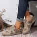 Retro style matching color flat lace-up casual shoes for women_vogvips.com