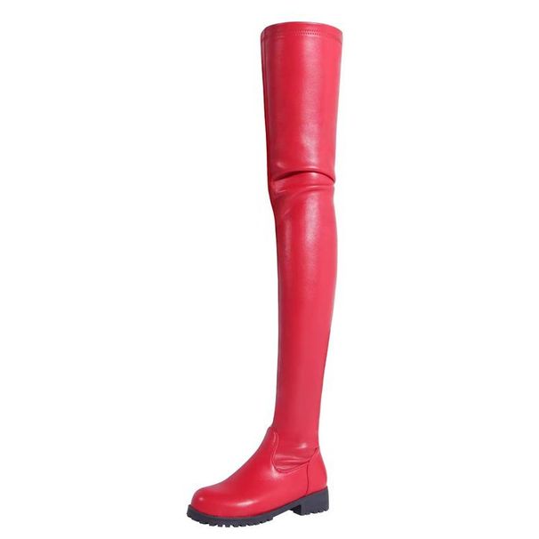 Plus Size Long For Women 2022 Winter New Thick Sole Over-the-Knee Elastic High Boots_vogvips.com
