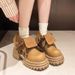 Camel-Colored Chunky-Sole Women's Martin Boots_vogvips.com