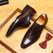 Full Grain Genuine Leather British Korean Style Trendy Formal Groom Wedding Business Casual Men's Shoes_vogvips.com