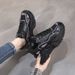 Women's Spring And Summer Online Celebrity All Match Thick Sole Heightening Lightweight Breathable White Casual Sports_vogvips.com
