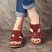 Women's plus Size Wedge Sandals Open Toe Velcro Crisscross Strap Hollowed out Beach Summer Style Shoes_vogvips.com