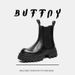 Thick-soled Heightening Tooling Boots Retro Martin Boots Men's High-top Thermal Foot Boots Chelsea Boots_vogvips.com