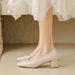 Coarse Heel Single Shoes Women's Shallow Mouth Temperament Commuting Work Shoes One Pedal Temperament High Heels_vogvips.com