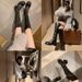 Sheii Su Yinyin Annual Combat ~ Round Toe Wrinkled Thick Heel Mid-Calf Women's Riding Boots_vogvips.com