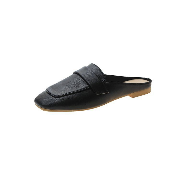2020 New Fashion Versatile Home Lazy Closed-Toe Half Slippers For Women Summer Outdoor Flat Sandals_vogvips.com