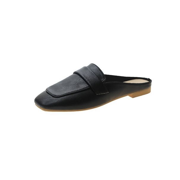 2020 New Fashion Versatile Home Lazy Closed-Toe Half Slippers For Women Summer Outdoor Flat Sandals_vogvips.com