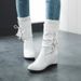 2025 New Korean Spring And Autumn Winter Mid Boots Internal Height Increase High Heel Wedge College Style White_vogvips.com