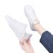White Sneakers 2024 New Women's Korean Style Board Student Casual Spring And Autumn Flat Lace-up Single Shoes_vogvips.com