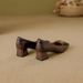 MTX Sheepskin Version ~ Comfortable High Heels For Women, Outdoor Wear, High-End Thick Heel Single Shoes, 2025 Spring New_vogvips.com