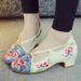 Excluding Shoe Box, Single Shoe, Small Square Middle Heel, Flat Buckle, Ladi' Style Dance Sho, Embroidered Cloth_vogvips.com