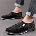 TerraStride 2025 New Fashion Casual Leather Color Block Trendy Slip-On Large Size Men's Shoes 3737_vogvips.com
