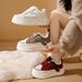 Fleece Little White Shoes Female Student Platform Sports Board Shoes Casual Shoes_vogvips.com