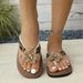 2026 New Large Size Cross-Border Thick-Soled Flip-Flops With Rhinestone Flowers, European And American Fashion Thong_vogvips.com
