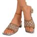 Women's Large Size Flat Sandals Soft Comfortable Lining Material For Daily Wear Outdoor Walking Summer Breathable Ladies Casual Flat Sandal_vogvips.com