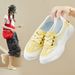 Little White Shoes Female Students Height-increasing Shoes Mesh Breathable Board Shoes Casual Street Shoes_vogvips.com