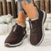 Women's Winter Fleece Lined Slip-On Shoes - Warm, Non-Slip, Waterproof & Oil-Resistant Comfortable Casual Shoes For Women_vogvips.com