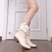 Gravity French Pointed Toe Chunky Heel Ruched Slouch For Women 2025 New Western Slimming Riding Boots_vogvips.com