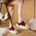 Fleece Little White Shoes Female Student Platform Sports Board Shoes Casual Shoes_vogvips.com