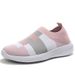 Vulcanized Zapatillas Mujer Knitted Sneakers Women New Flat Mix Color Vulcanize Shoes Casual Chaussure Femme_vogvips.com