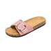 Simple New Style Summer Flat Retro Suede Non-slip Slippers For Women_vogvips.com