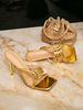 Women's High Heel Sandals Gold High Heel Women's Shoes Stiletto Fashion Party Evening Party One Step Square Toe Sandals_vogvips.com