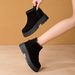 Platform Short 2024 Winter New Fashion Fleece-Lined Warm Versatile Soft Sole Suede Women's Boots 716_vogvips.com