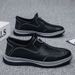 2025 New Business Casual British Style Low Top Leather Breathable, Lightweight, Soft Soled One Step Men's Shoes_vogvips.com