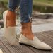 Women's Shoes Summer Large Size Women's Flat Pointed Flying Woven Shoes Casual And Comfortable_vogvips.com