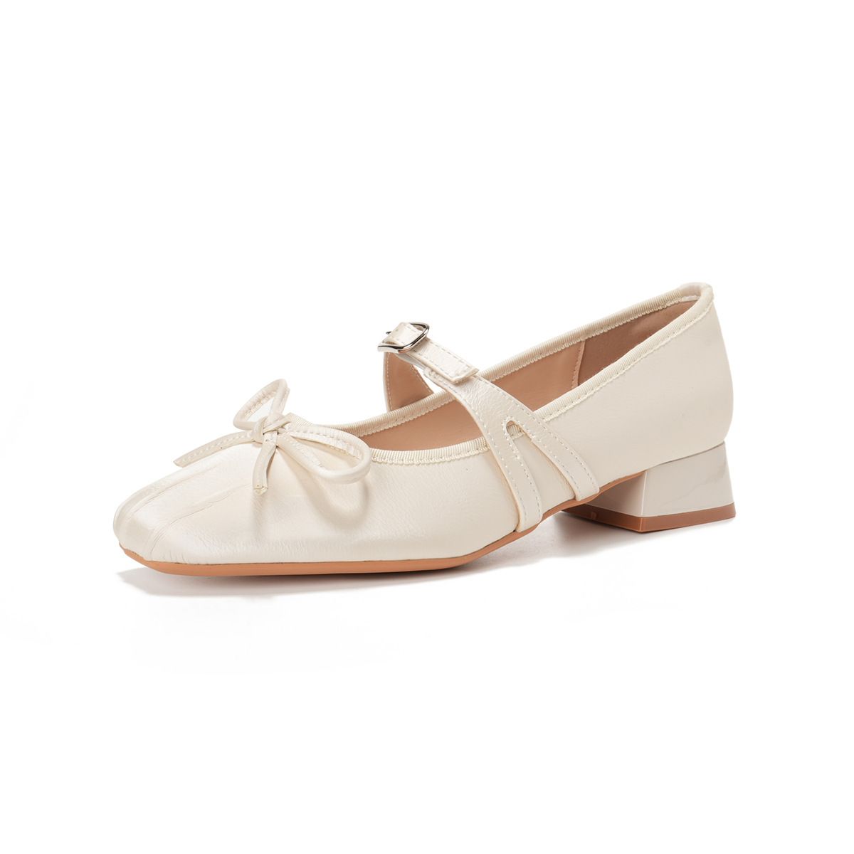 Mary Jane Women's Shoes Bow Word With Thick Heel Light Mouth Single Shoes_vogvips.com