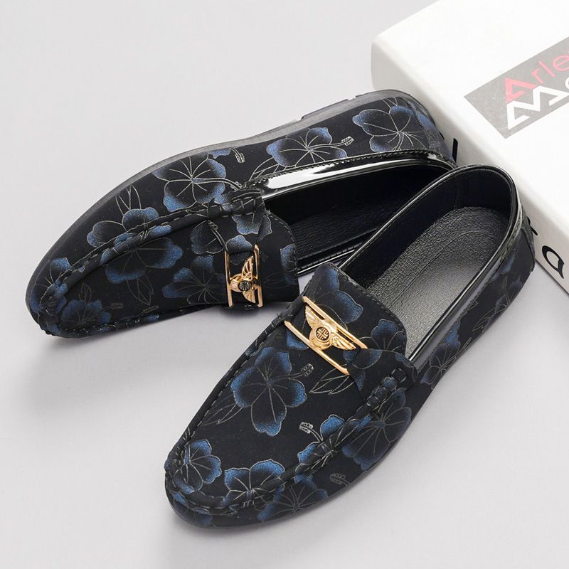 Doudou Live Streaming High End One Step Stepping Le Fu Men's Business Casual Leather Shoes_vogvips.com