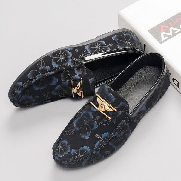 Doudou Live Streaming High End One Step Stepping Le Fu Men's Business Casual Leather Shoes_vogvips.com