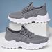 Women's Shoes Large Size Casual Shoes Flying Woven Breathable Single Shoes Thick Sole Heightening Shoes Dad Shoes_vogvips.com