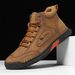 Plus-Size Men's Leather Boots, Men's Fashion Stitched Shoes, Flat Lace-Up Martin Boots, Outdoor High-Top Shoes 6317_vogvips.com