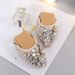Elegant Pointed Toe Ballet Flats For Women – Rhinestone Embellished, Soft Sole, Wide Sizes 34-45, Black/Gold/Silver_vogvips.com