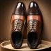 Euro Step Spring And Autumn New Brogue Color-Block Men's Carved Fashion Breathable Versatile Business Formal Wedding Leather Shoes_vogvips.com