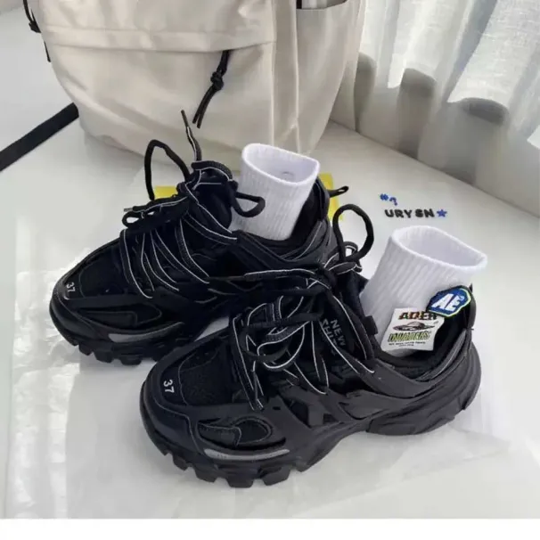 Size 41 42 Womens Casual Sports Men Stylish Brand Design Ladies Chunky Sneakers Thick Sole Tennis Shoes 43 44 Big_vogvips.com