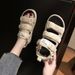 One Shoe Two Wear Magic Tape Sandals Couple Slippers Women Summer 2025 New Men Student Beach Shoes Large Size Soft Sole_vogvips.com