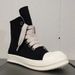 Rricowees New Year Men's And Women's High Top Canvas Shoes, Sole, Wide Shoelaces, Round Toe Short Boots, Thick Strap_vogvips.com