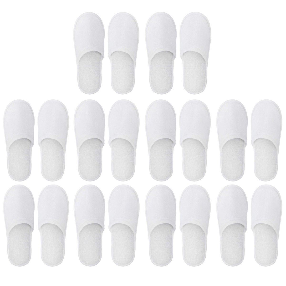 Spa 10/20 Pairs Of Brushed Plush Closed-toe Disposable Slippers Men And Women Suitable For Families Guest Hotel Tra_vogvips.com