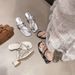 Elegant Rhinestone Women, Suitable For Outdoor Wear In Summer 2026, New Style To Match Skirts, Fashionable Chunky Heel,_vogvips.com