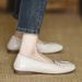 Lightweight Square-toed Soft-soled Women's Shoes 2026 New French-style Slip-on Soft Leather Flat Loafers_vogvips.com