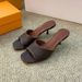 In Stock New Thin Heel Denim Slippers Fashion Color Block Outdoor One Strap Open Toe Printed Sandals_vogvips.com