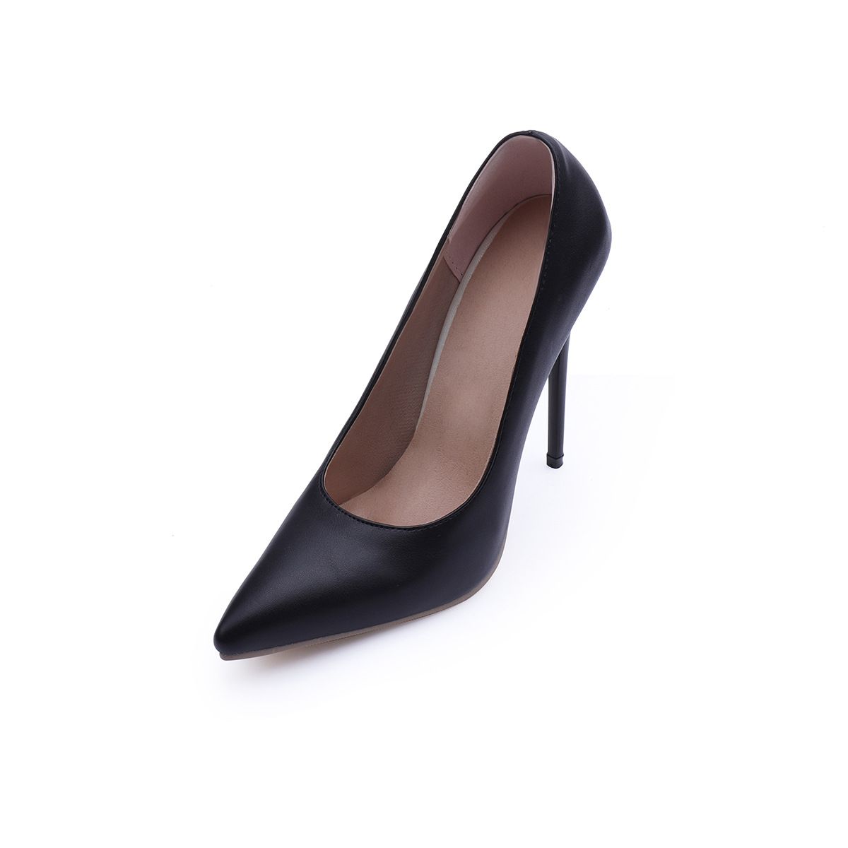New Ultra-high Slim Heel 12.5cm Hate Sky High Women's Shoes 43 Nightclub Shallow Mouth T-Shoes Large Size 47_vogvips.com